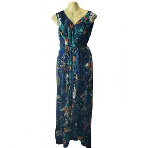 Floral Blue Maxi Dress